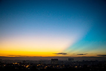 Obraz premium sunset in the city