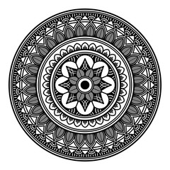 Ethnic Mandala Ornament. Arabic, Pakistan, Moroccan, Turkish, Indian, Spain motifs