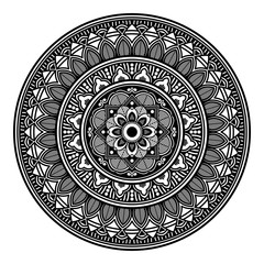 Ethnic Mandala Ornament. Arabic, Pakistan, Moroccan, Turkish, Indian, Spain motifs