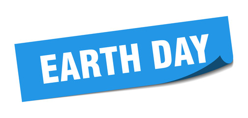 earth day sticker. earth day square sign. earth day. peeler
