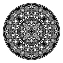 Ethnic Mandala Ornament. Arabic, Pakistan, Moroccan, Turkish, Indian, Spain motifs