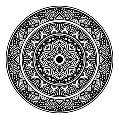 Ethnic Mandala Ornament. Arabic, Pakistan, Moroccan, Turkish, Indian, Spain motifs