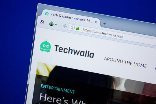 Ryazan, Russia - June 26, 2018: Homepage of Techwalla website on the display of PC. URL - Techwalla.com.