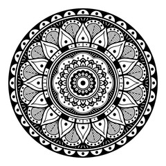 Ethnic Mandala Ornament. Arabic, Pakistan, Moroccan, Turkish, Indian, Spain motifs