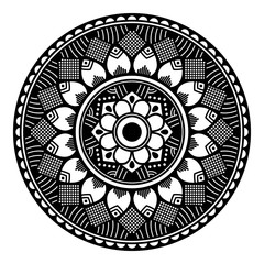 Ethnic Mandala Ornament. Arabic, Pakistan, Moroccan, Turkish, Indian, Spain motifs