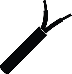 Electric cable icon, wire icon - vector illustration.