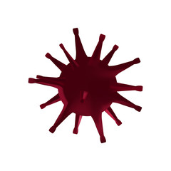 Obraz premium Coronavirus. The spread of a dangerous infection. Vector illustration. Virus on an isolated background. The causative agent of atypical pneumonia. A dangerous disease that led to a pandemic. Bacteria