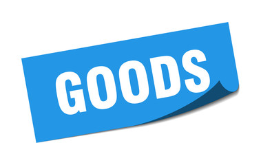goods sticker. goods square sign. goods. peeler