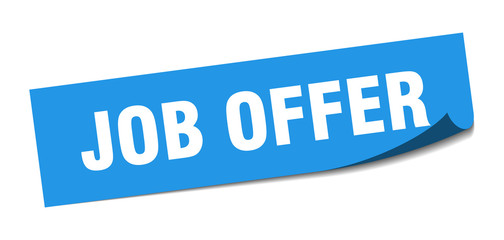 job offer sticker. job offer square sign. job offer. peeler