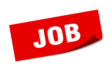 job sticker. job square sign. job. peeler