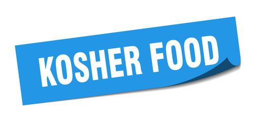 kosher food sticker. kosher food square sign. kosher food. peeler