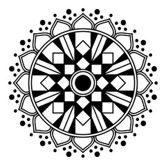 Mandala decorative round ornament. Can be used for greeting card, phone case print, etc. Hand drawn background