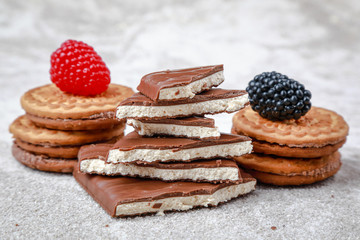 delicious mouth-watering sweets on the table