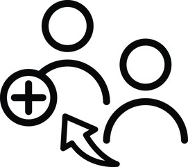 Refer icon, vector illustration