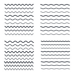 Wave line icon template color editable. black underlines, smooth end squiggly horizontal curvy squiggles symbol vector sign isolated illustration for graphic and web design. - obrazy, fototapety, plakaty