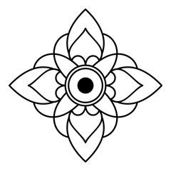 Ethnic Mandala Ornament. Arabic, Pakistan, Moroccan, Turkish, Indian, Spain motifs