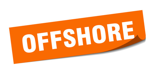offshore sticker. offshore square sign. offshore. peeler