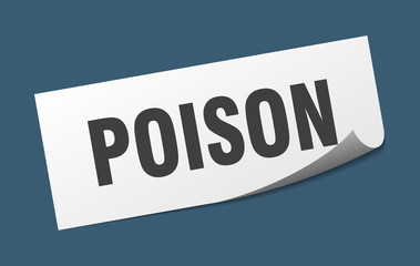 poison sticker. poison square sign. poison. peeler