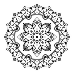 Ethnic Mandala Ornament. Arabic, Pakistan, Moroccan, Turkish, Indian, Spain motifs