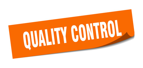 quality control sticker. quality control square sign. quality control. peeler