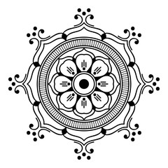 Ethnic Mandala Ornament. Arabic, Pakistan, Moroccan, Turkish, Indian, Spain motifs