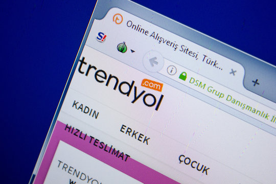 Ryazan, Russia - June 26, 2018: Homepage of Trendyol website on the display of PC. URL - Trendyol.com.