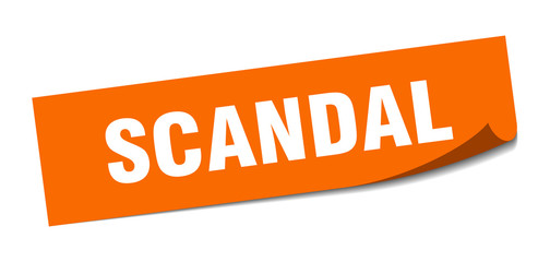 scandal sticker. scandal square sign. scandal. peeler