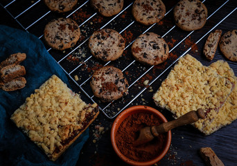 delicious mouth-watering sweets on the table