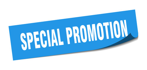 special promotion sticker. special promotion square sign. special promotion. peeler