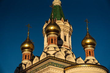 St.Nicholas Cthedral ona background of blue sky.