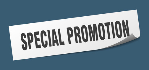 special promotion sticker. special promotion square sign. special promotion. peeler