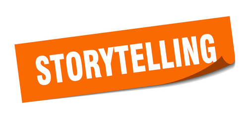 storytelling sticker. storytelling square sign. storytelling. peeler