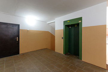 Russia, Moscow- September 10, 2019: interior room apartment public place, staircase