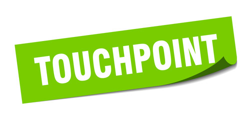 touchpoint sticker. touchpoint square sign. touchpoint. peeler