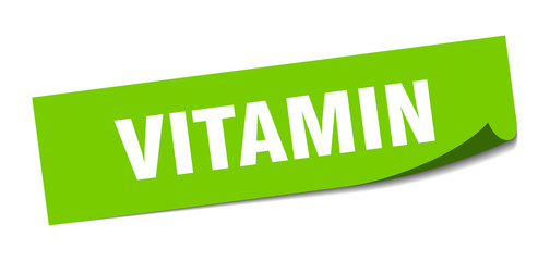 vitamin sticker. vitamin square sign. vitamin. peeler