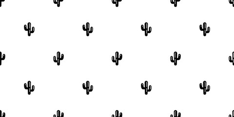 cactus seamless pattern vector Desert botanica flower garden plant scarf isolated repeat wallpaper tile background cartoon illustration doodle white design