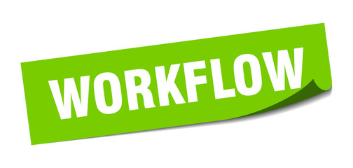 workflow sticker. workflow square sign. workflow. peeler
