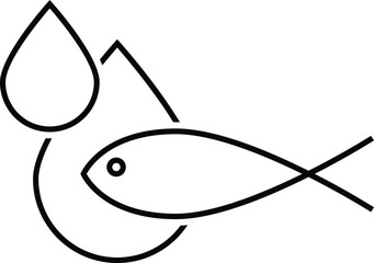 fish oil icon - vector illustration.