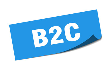 b2c sticker. b2c square sign. b2c. peeler