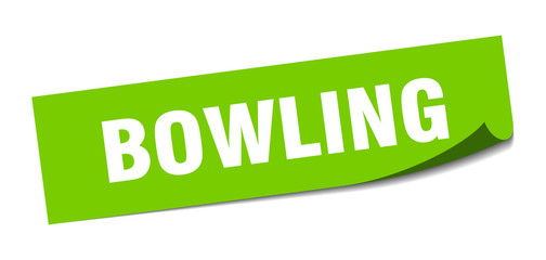 bowling sticker. bowling square sign. bowling. peeler
