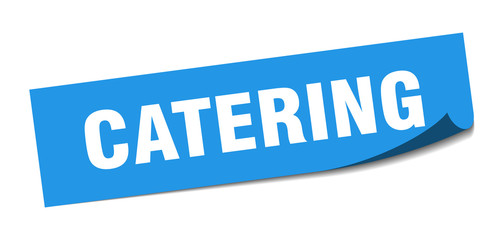catering sticker. catering square sign. catering. peeler