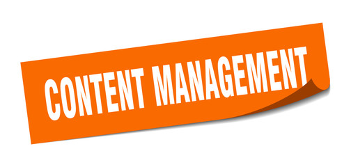 content management sticker. content management square sign. content management. peeler