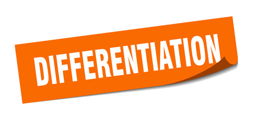 differentiation sticker. differentiation square sign. differentiation. peeler