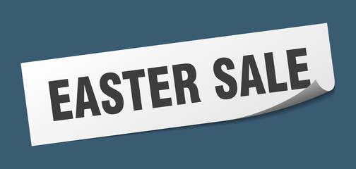 easter sale sticker. easter sale square sign. easter sale. peeler