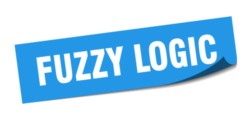 fuzzy logic sticker. fuzzy logic square sign. fuzzy logic. peeler