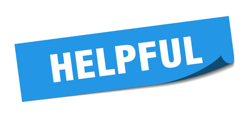 helpful sticker. helpful square sign. helpful. peeler