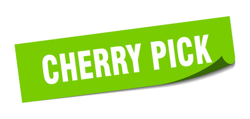 cherry pick sticker. cherry pick square sign. cherry pick. peeler