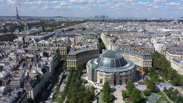 Paris France cityscape rooftops Summer