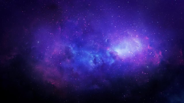 Fantastic Space Background With Nebula And Stars Loop/ 4k animation of a seamless looping space background looped with stars and nebulas zooming in