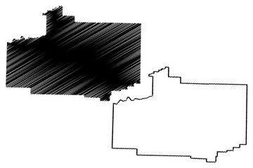 Scott County, Arkansas (U.S. county, United States of America,USA, U.S., US) map vector illustration, scribble sketch Scott map